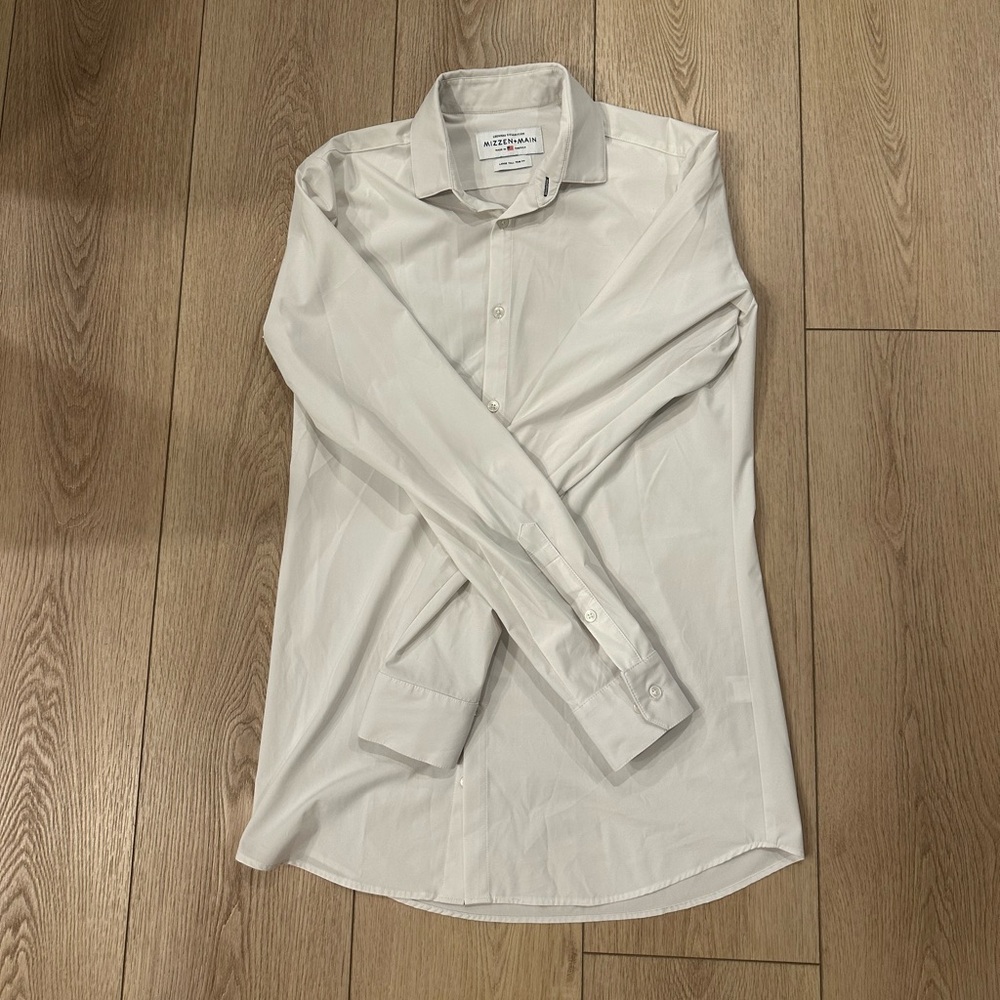 Mizzen+Main Classic Light Gray Dress Shirt